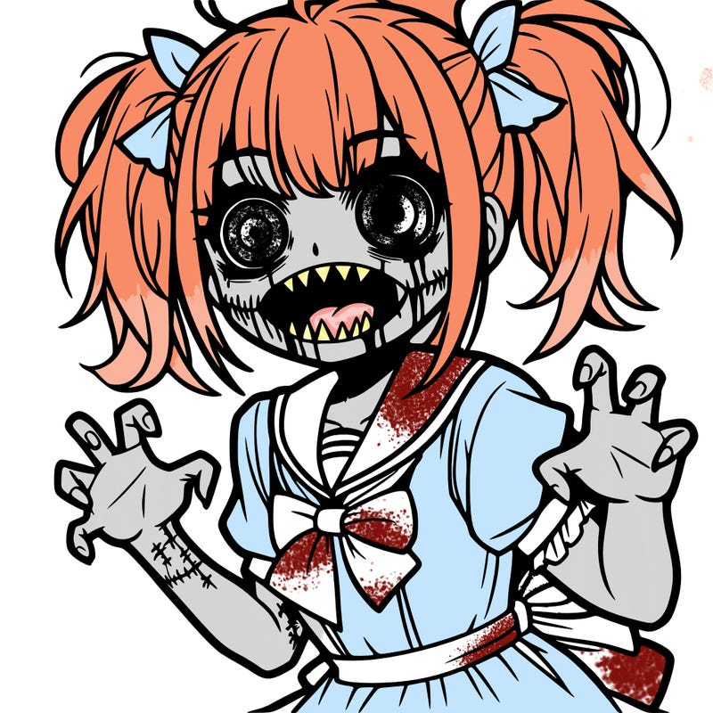 scary anime girl