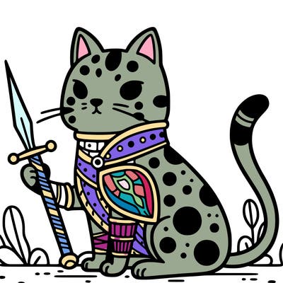 warrior cat with spots