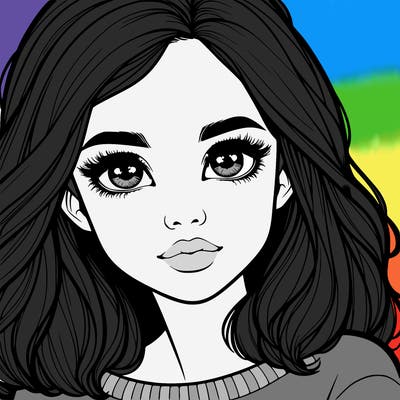 realistic girl whith cute eyes