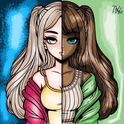 realistic girl split