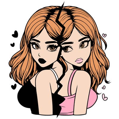 realistic girl split