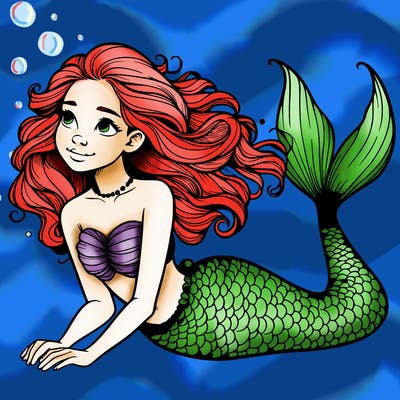 a realistic mermaid