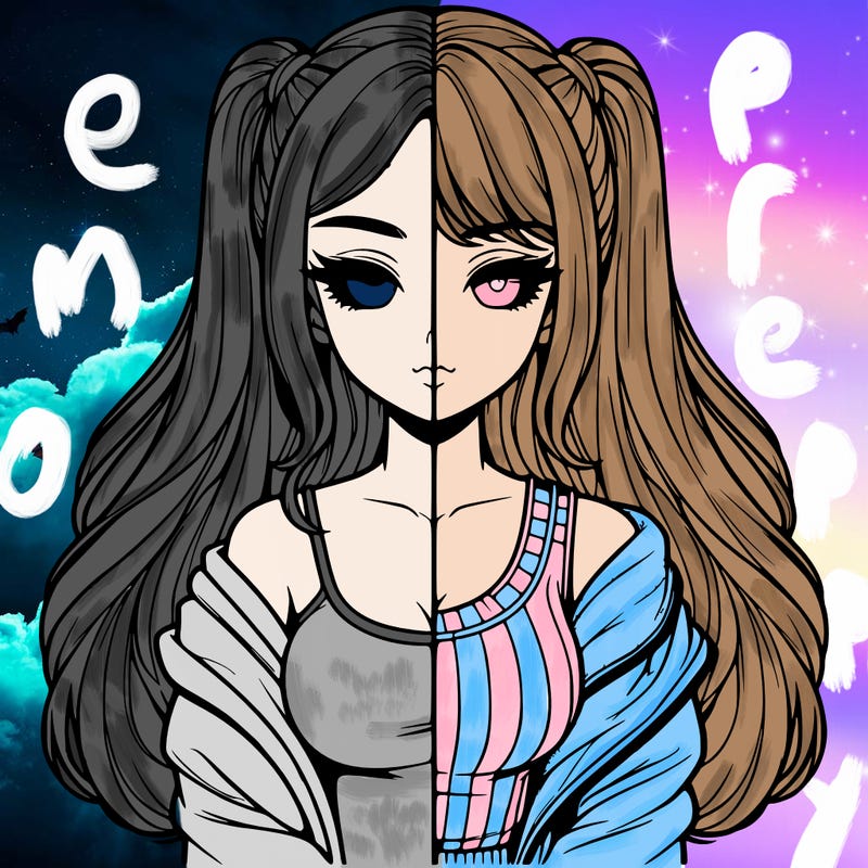 realistic girl split