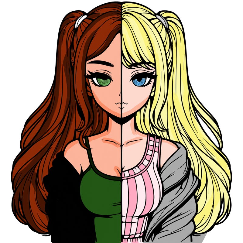 realistic girl split