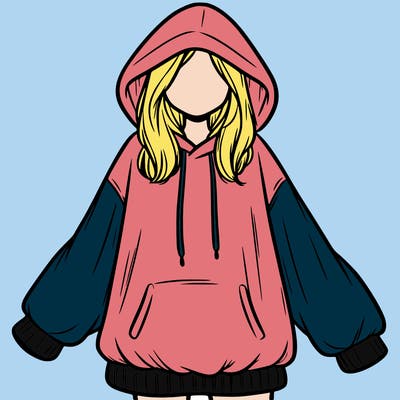 girl in oversized hoodie