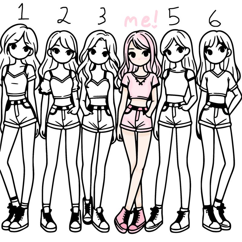 a group of girls wearing crop tops and shorts