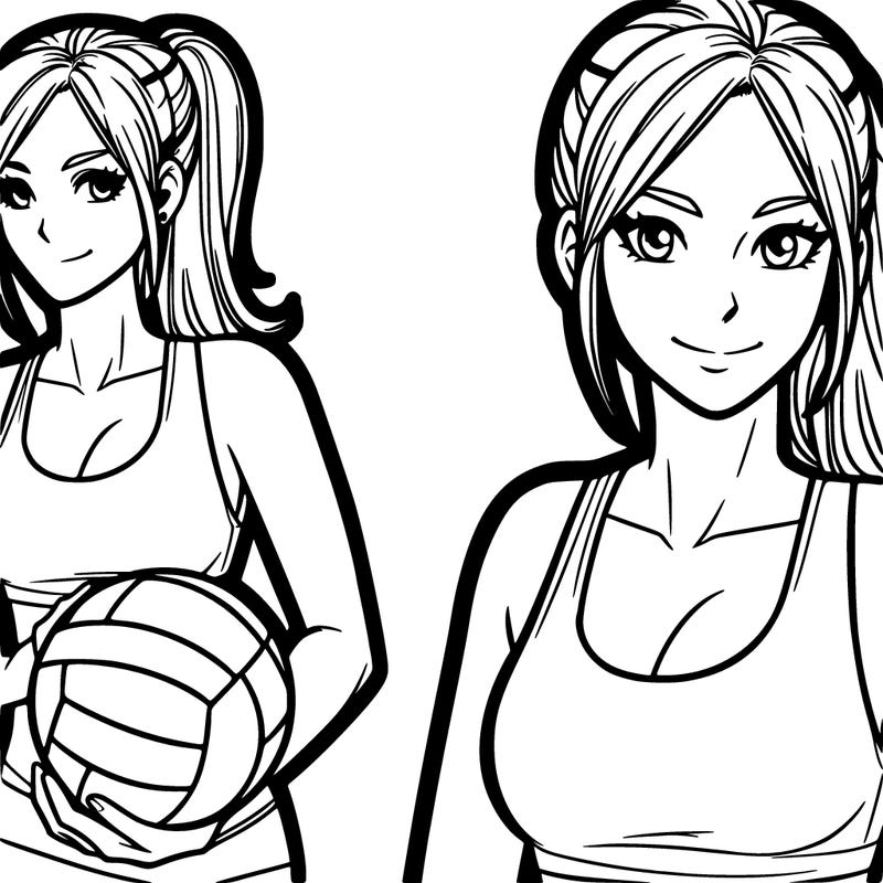 adult volleyball girl