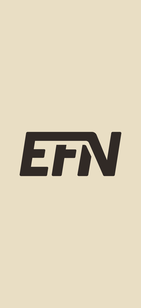 EFN - Logo of the EFN finance app on a minimalist splash screen