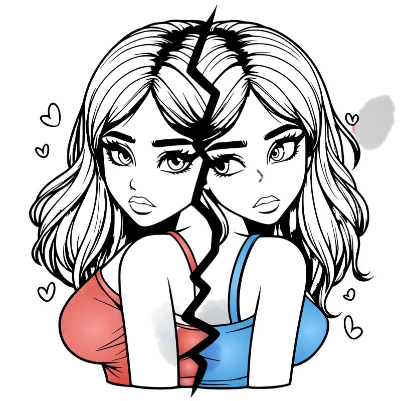 realistic girl split