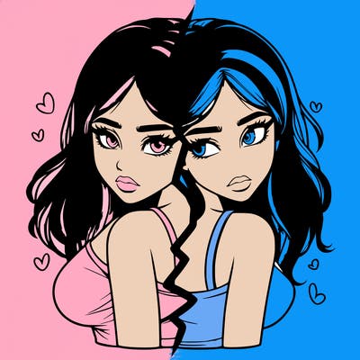 realistic girl split