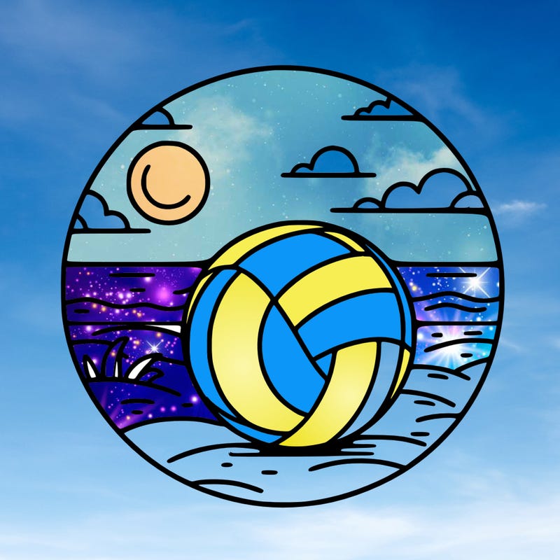 volleyball on a beach