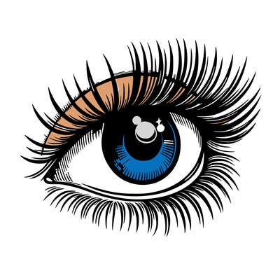 realistic eye long eylashes