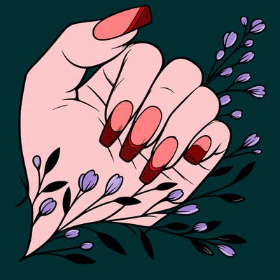 nails with french tip