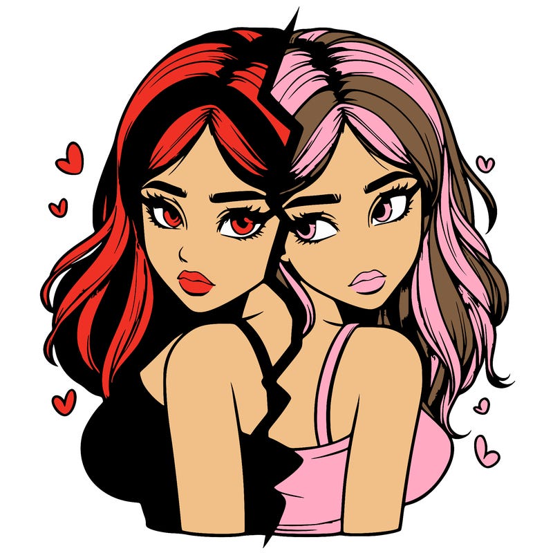 realistic girl split