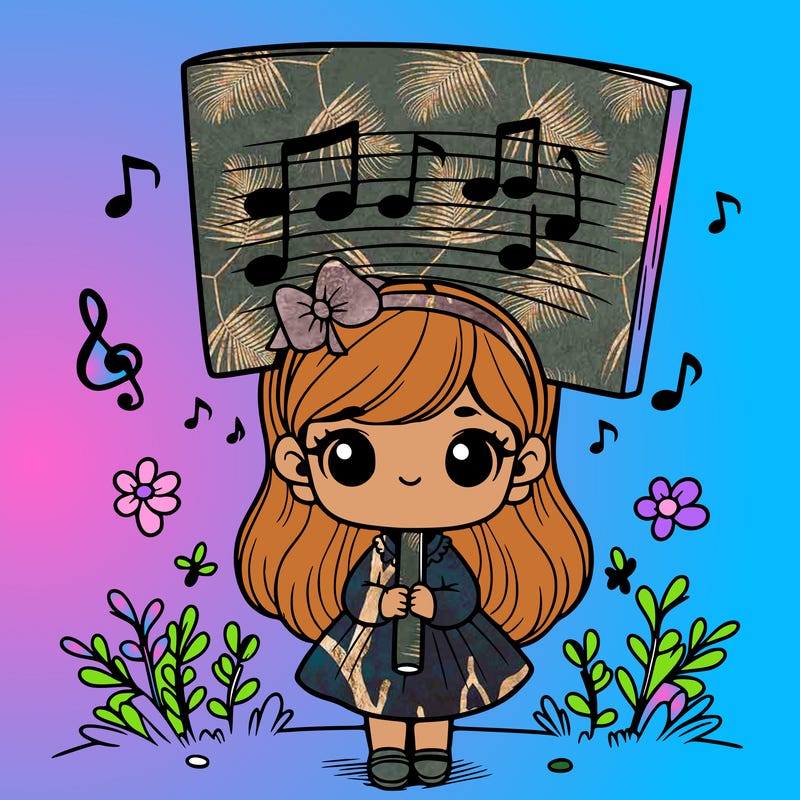 girl holding a big sign that has a song on it