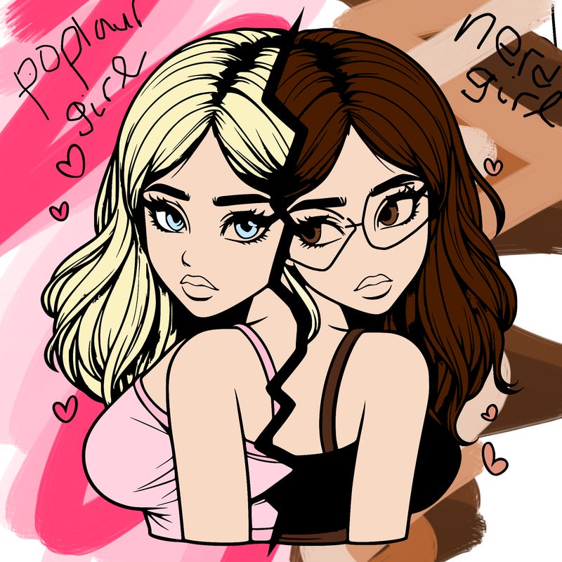 realistic girl split