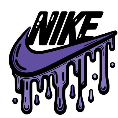dripping nike logo