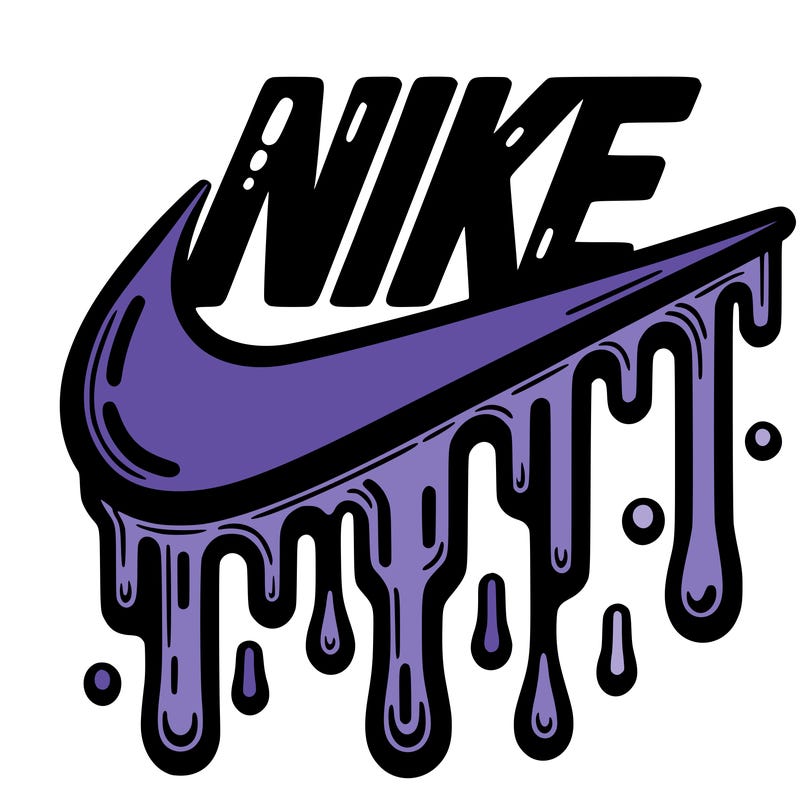 dripping nike logo
