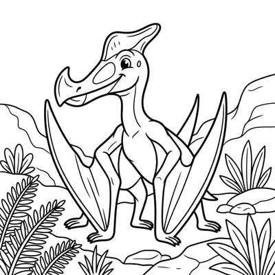 Meet the incredible Dsungaripterus in this exciting coloring page designed just for kids! Let your little artist bring this friendly prehistoric creature to life with their favorite colors.