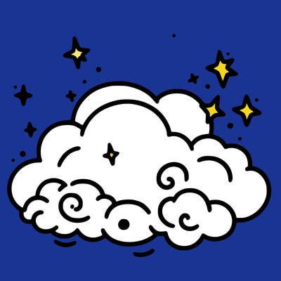 pink starry cloud sky