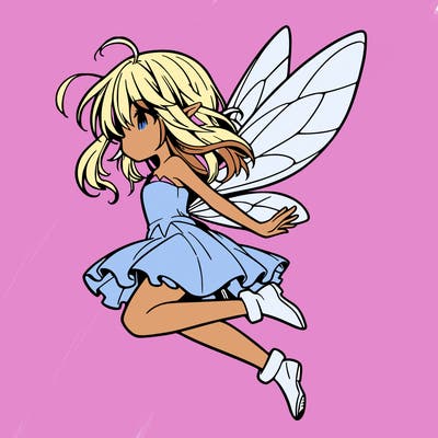 manga fairy flying