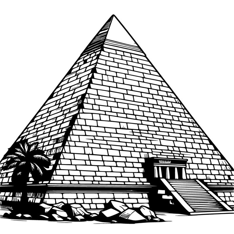 a detailed and realistic egyptian pyramid