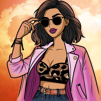 woman with cool outfit