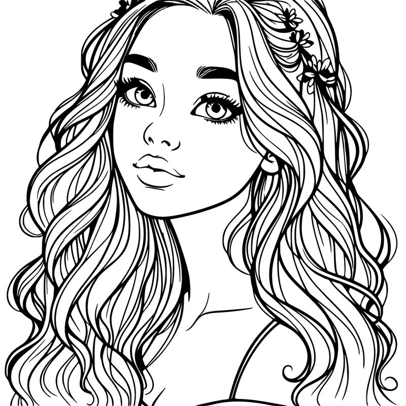 beautiful realistic, teenage girl