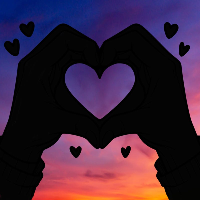two hands making a heart