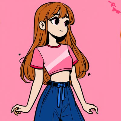 girl in a cute crop top