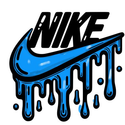 dripping nike logo