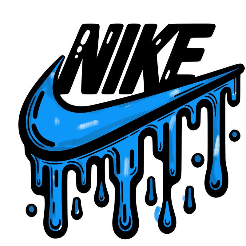 dripping nike logo