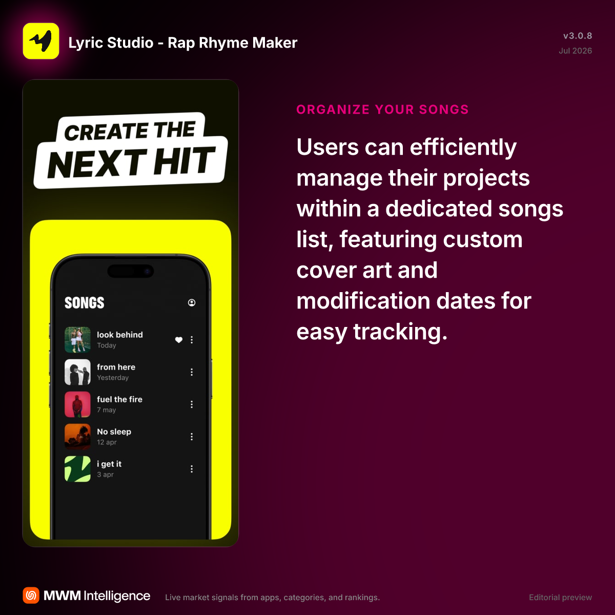 Lyric Studio - Rap Rhyme Maker - Music App | MWM