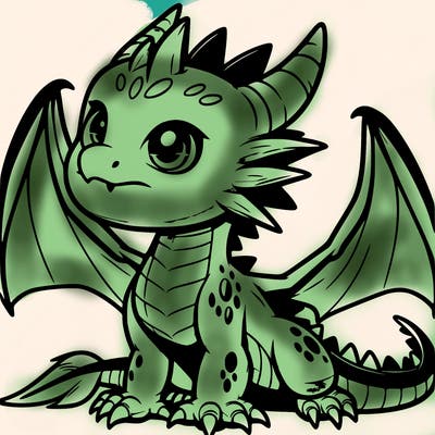 fierce baby night dragon