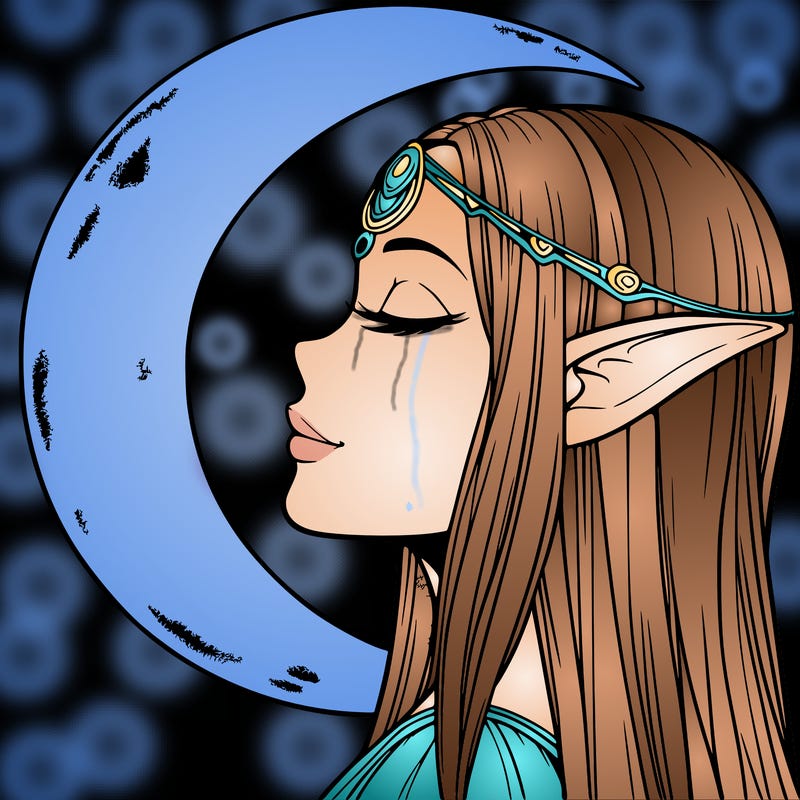 a realistic moon elf