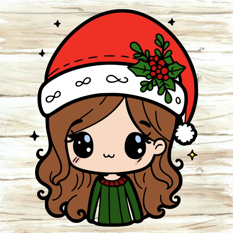 christmas hat girl