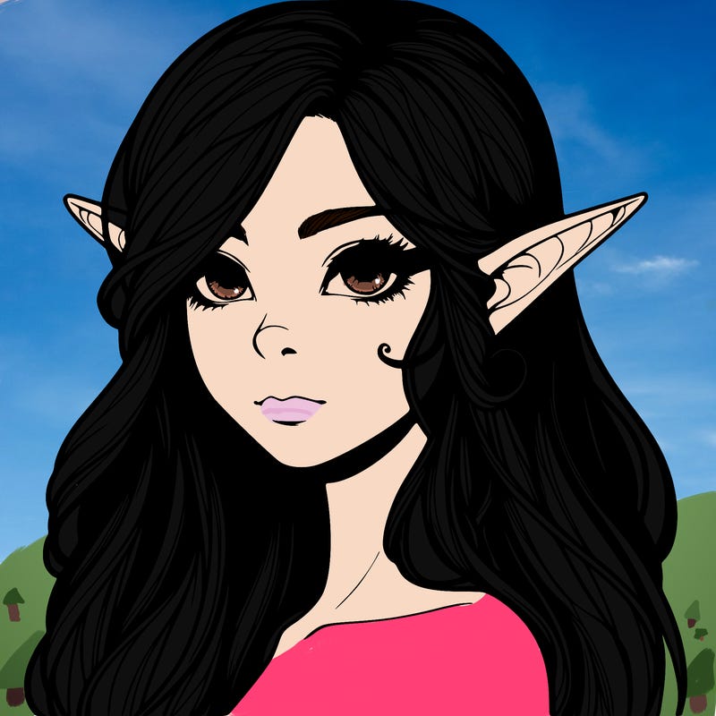 elf girl realistic dark fantasy