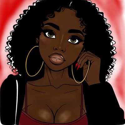 realistic black woman