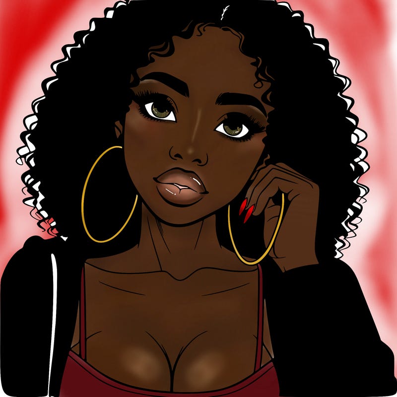 realistic black woman