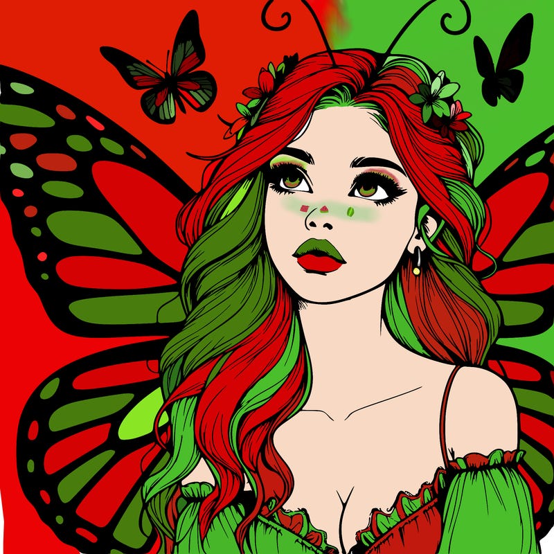 butterfly fairy realistic girl