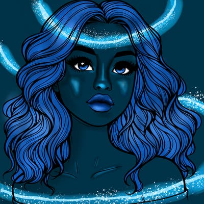 realistic girl with wavy hair and lips