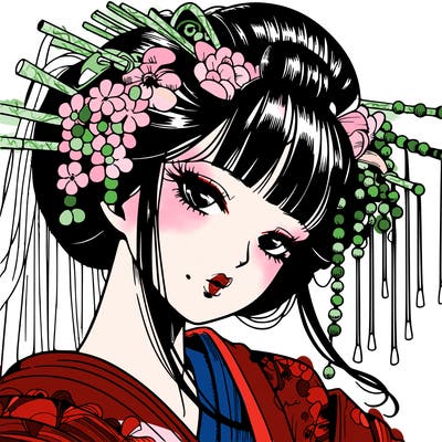 manga geisha detail