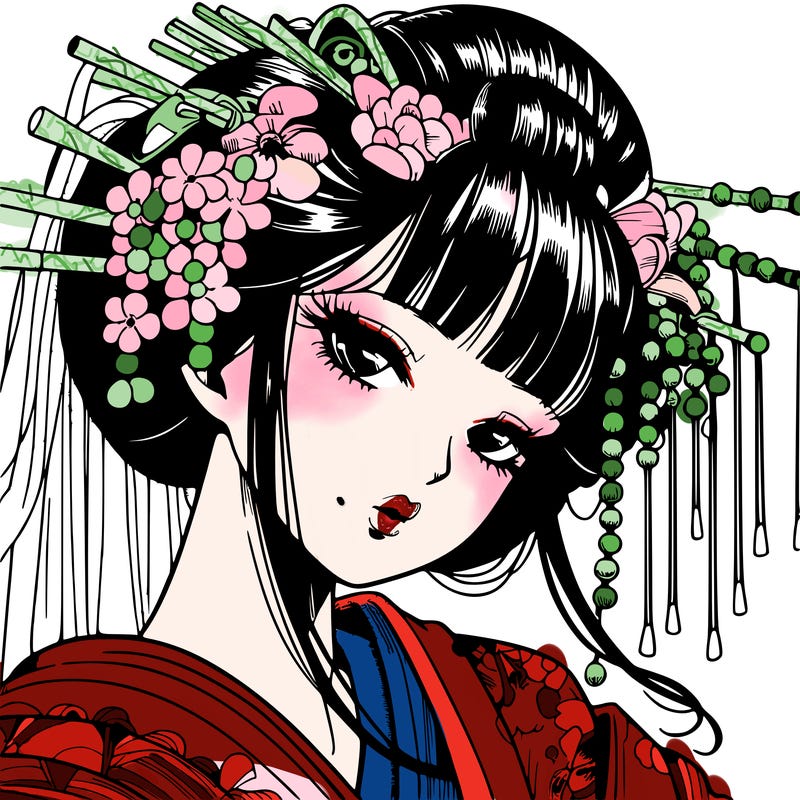 manga geisha detail