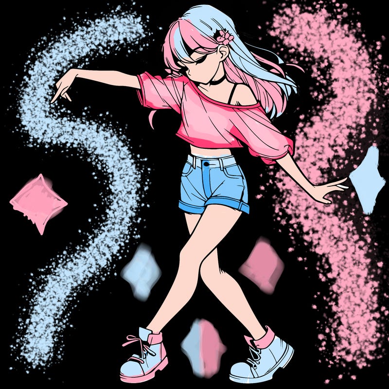 realistic girl danceing
