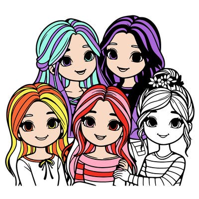 group of girl friends