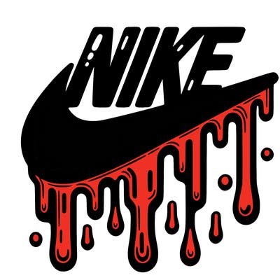 dripping nike logo