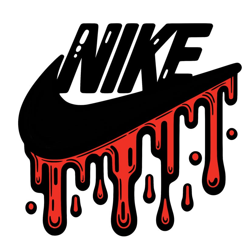 dripping nike logo