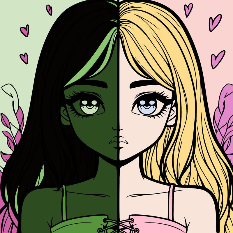 realistic girl split