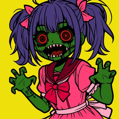 scary anime girl