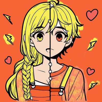 realistic girl boy split